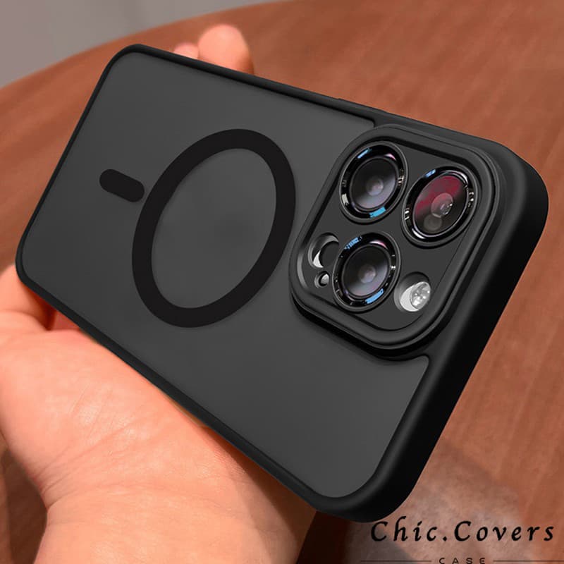 Capa De Carga Choque Magsafe Magnética Case Capinha fosca De Celular Para iPhone 16 11 12 13 14 Pro Max