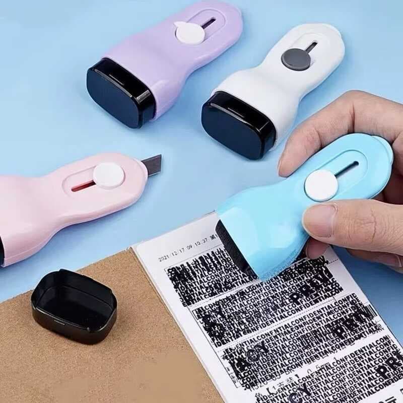 Rolo de selo de confidencialidade privacidade pessoal grafite entrega expressa abridor faca