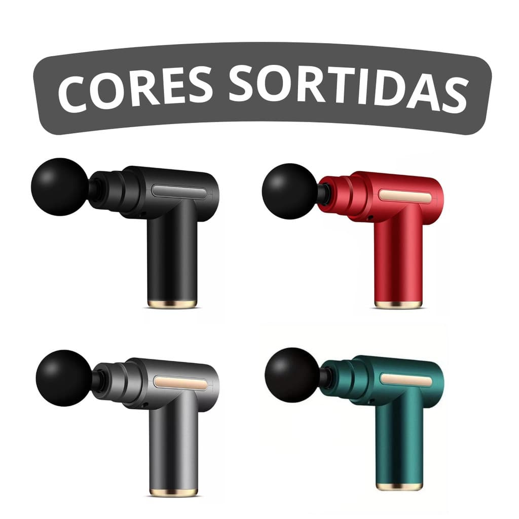 Mini Massageador Elétrico Portátil 6 Velocidades 4 Cabeças/Relaxante Alívio de Dor Muscular/Eletrico/Bom/Melhor