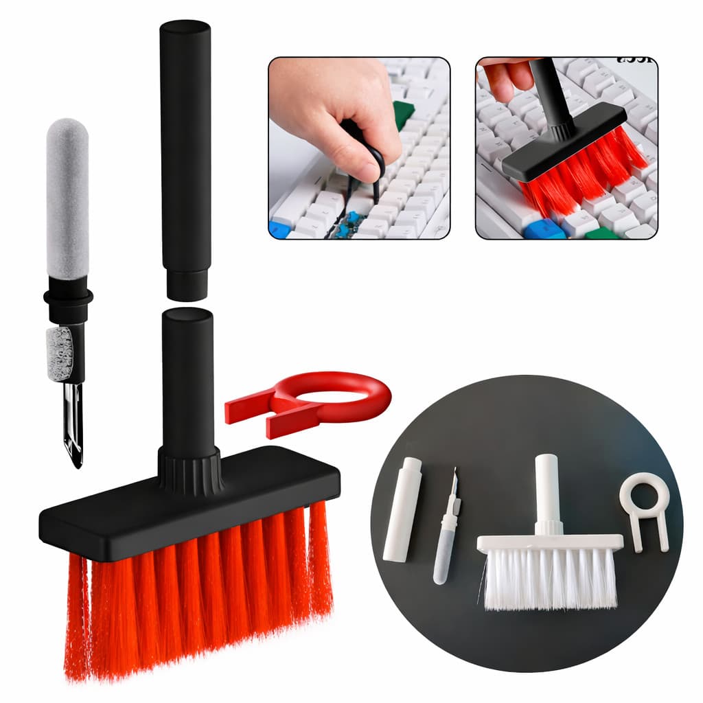 Escova De Limpeza Multifuncional Teclado 5 Em 1 Telefone Fone De Ouvido Eletronicos