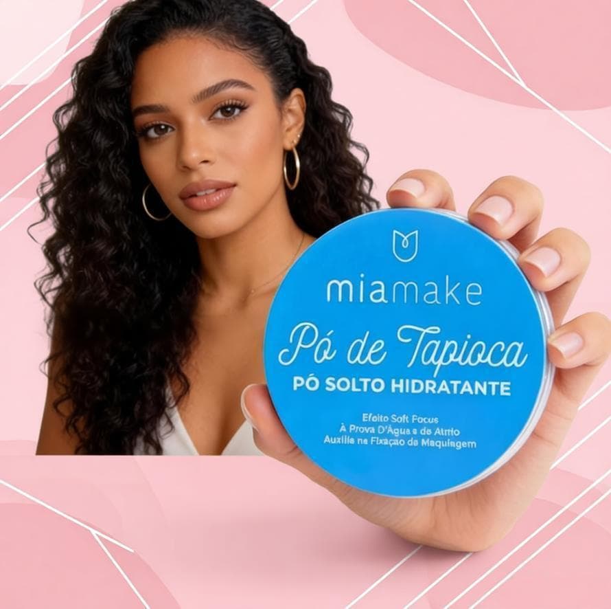 Pó Facial Hidratante de Tapioca Mia Make - Kit com 4 Cores Good Vibes de 15g