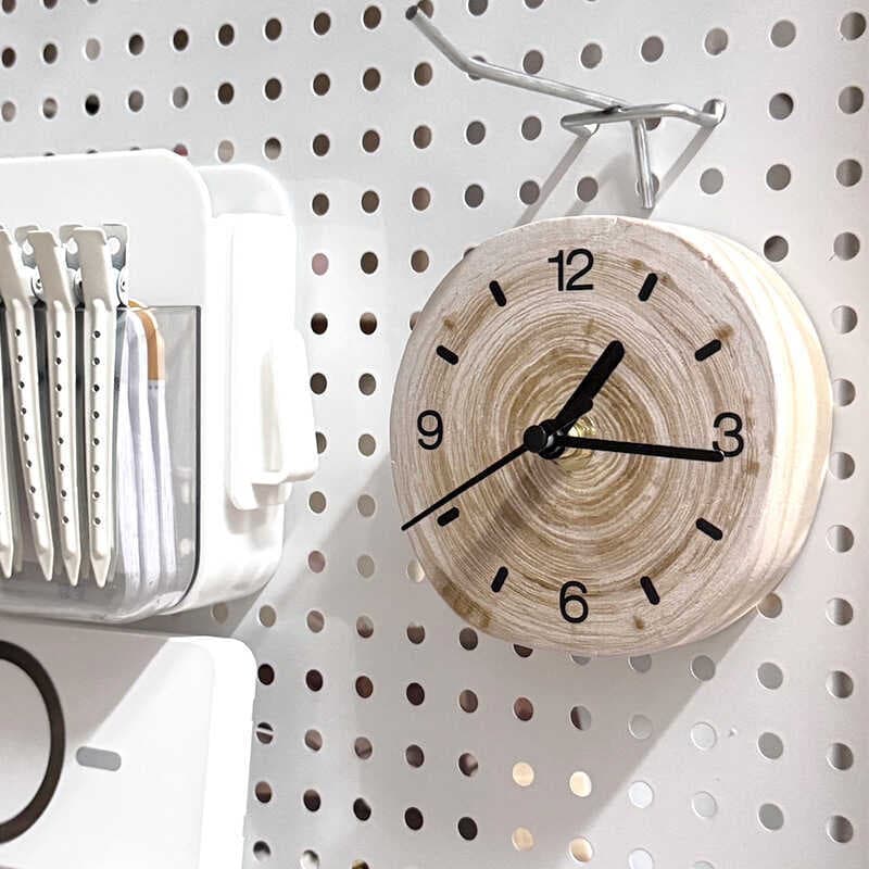 Madeira maciça mudo geladeira relógio High-End Retro despertador temporizador de cozinha criativo geladeira adesivo reló