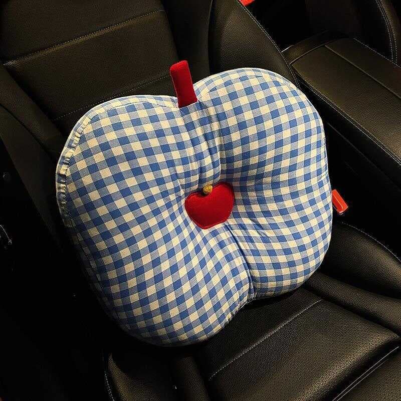 Almofada de assento de carro apoio lombar integrado assento de carro apoio lombar carro bonito feminino motorista almofa