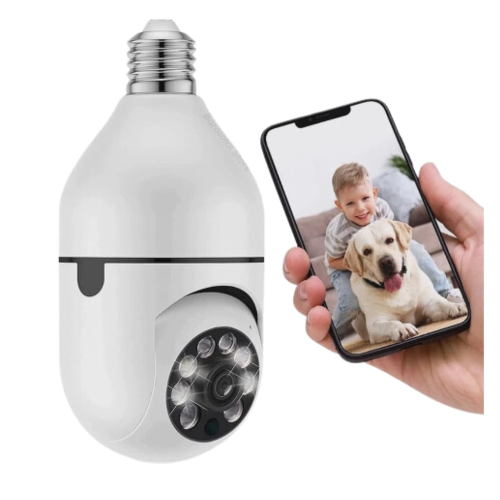 Câmera Segurança IP 360 Lâmpada Wi-fi Visão Noturna Áudio Hd Kapbom G4-5