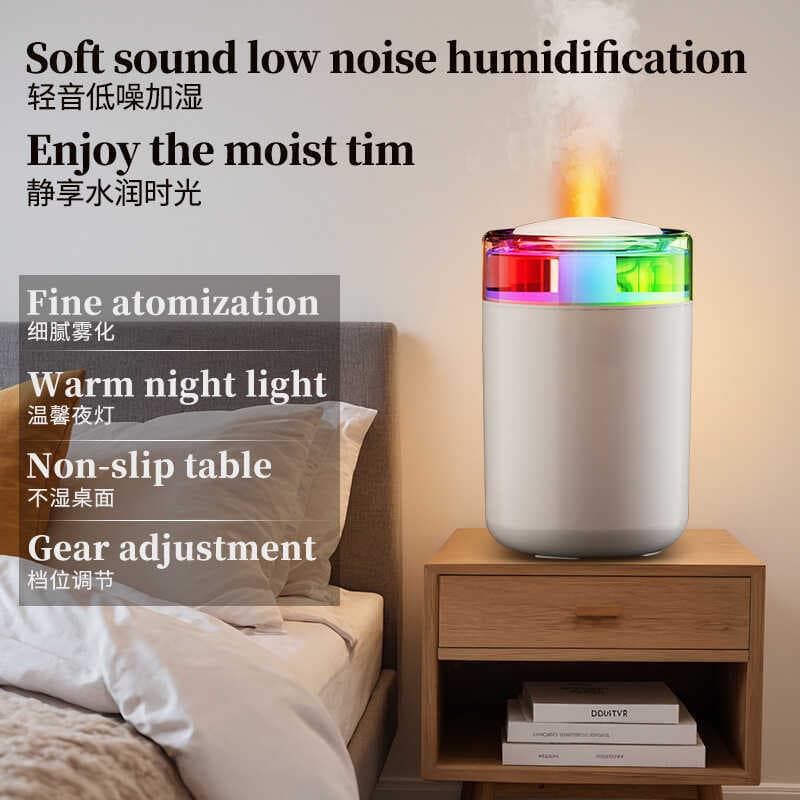 Atmosfera colorida do quarto grande Volume de nevoeiro USB Desktop purificação de ar umidificação pulverizador do carro
