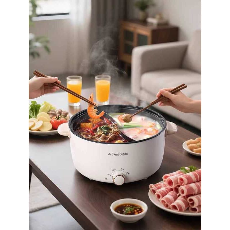 Z Zhigao Pato Mandarim Panela Quente Elétrica Doméstica Multifuncional Integrada Dormitório de Grande Capacidade Panela 
