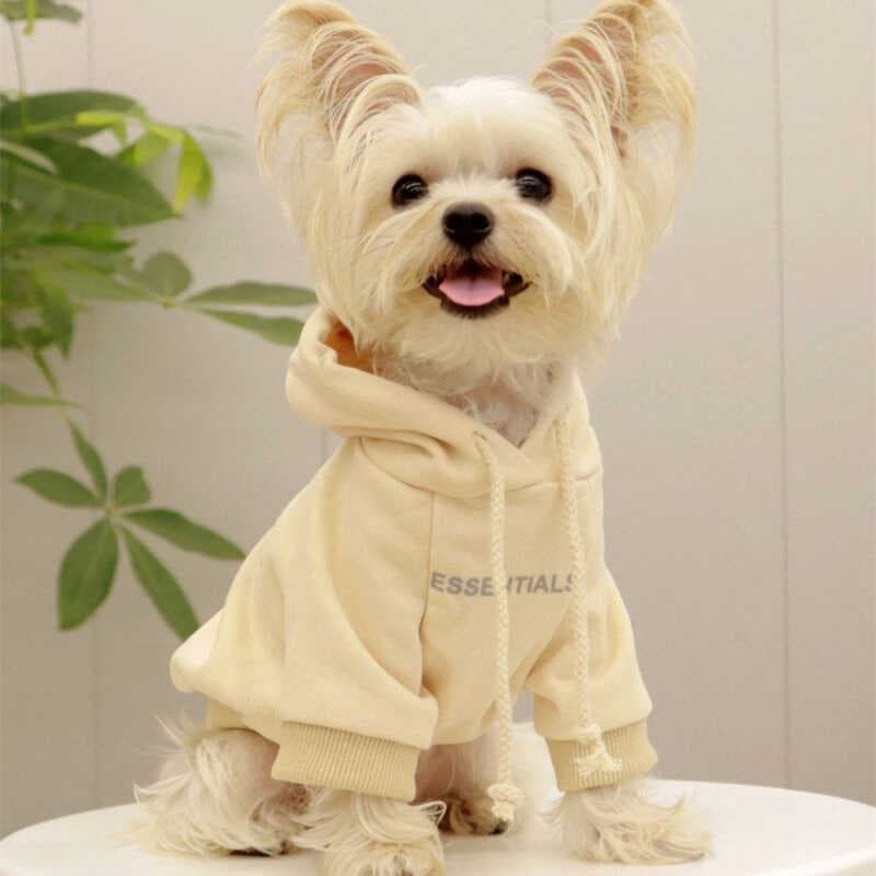 Outono inverno cães gatos roupas para animais de estimação forro de lã rua Wear moletom cães pequenos Teddy Pomeranian B