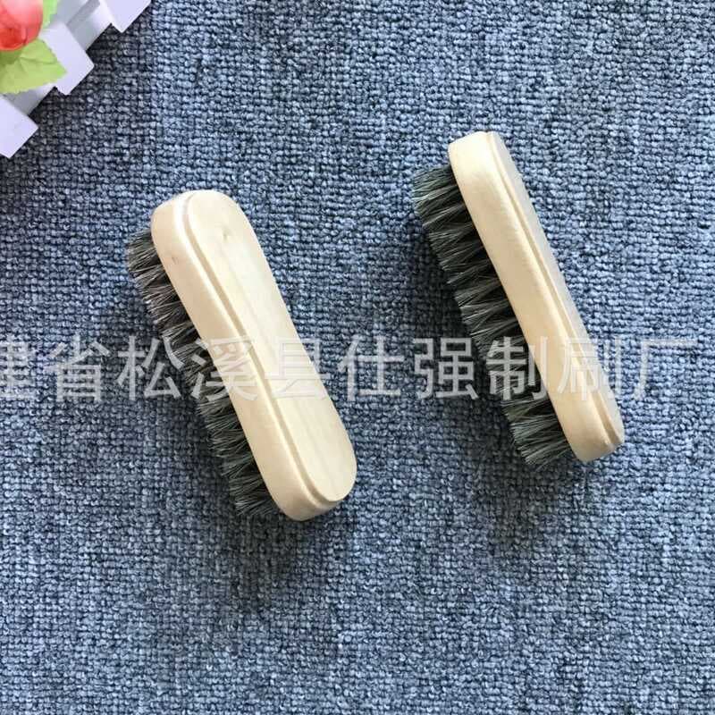 Zhufeng 8630 escova de sapato de madeira maciça escova de polimento de sapato de cabelo de porco não machuca sapatos esc