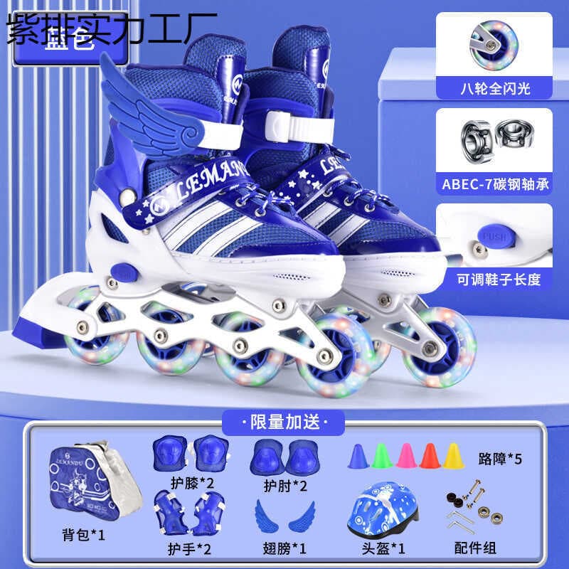 Patins patins patins conjunto completo crianças rolo Inline 3-6-8-10-12 anos de idade iniciante patins