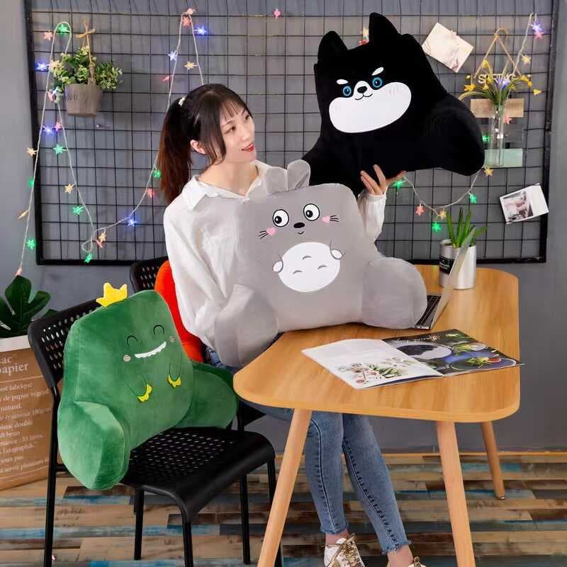 Apoio lombar dos desenhos animados almofada de escritório apoio cintura maternidade almofada lombar carro pausa lombar c