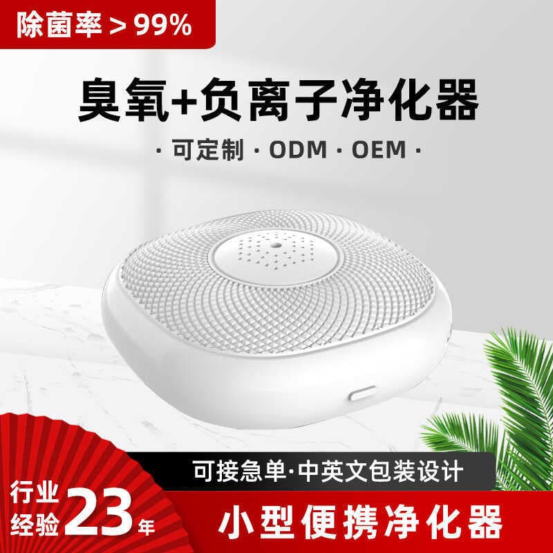 Purificador de ar de mesa personalizado, remoção de desodorização de ozônio, remoção de formaldeído, alérgeno, geladeira