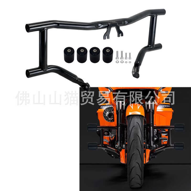 Adequado para Harley viagem competitiva frente de duas barras deslizante Road King PB estilo barra de proteção dianteira