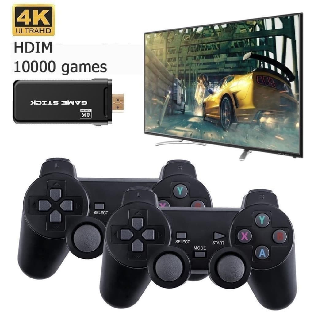 Game Stick 4K Retrô 10000 Jogos Diversão Imediata Portátil