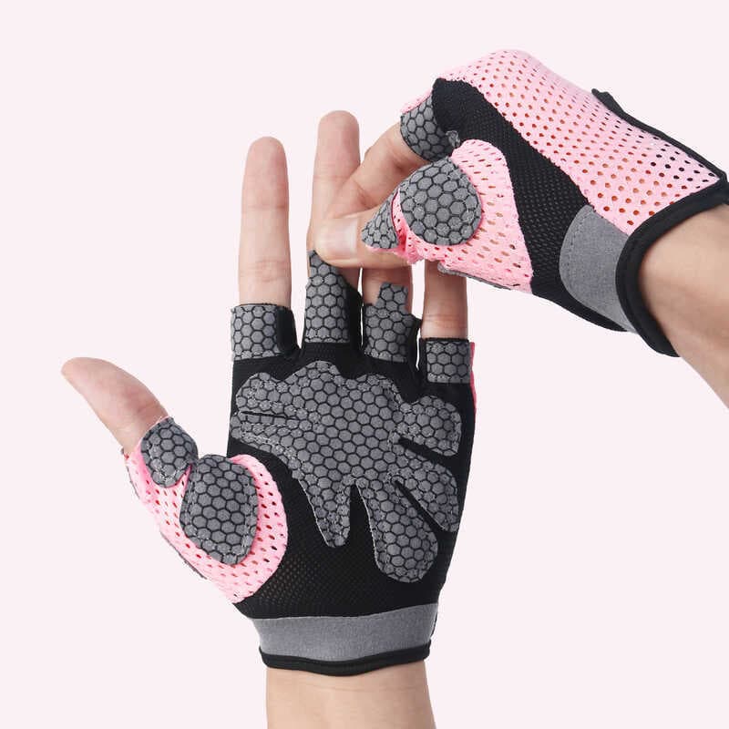 GOUNOD Luvas de Fitness Silicone Antiderrapante Absorvente de Umidade Respirável Homens Mulheres Esportes Ciclismo Barra