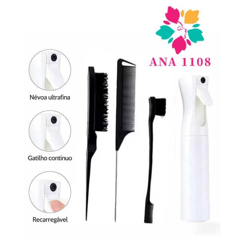 Kit Penteados Profissional Conjunto Pentes + aleatório Borrifador de Névoa Ultra Fina-RICH