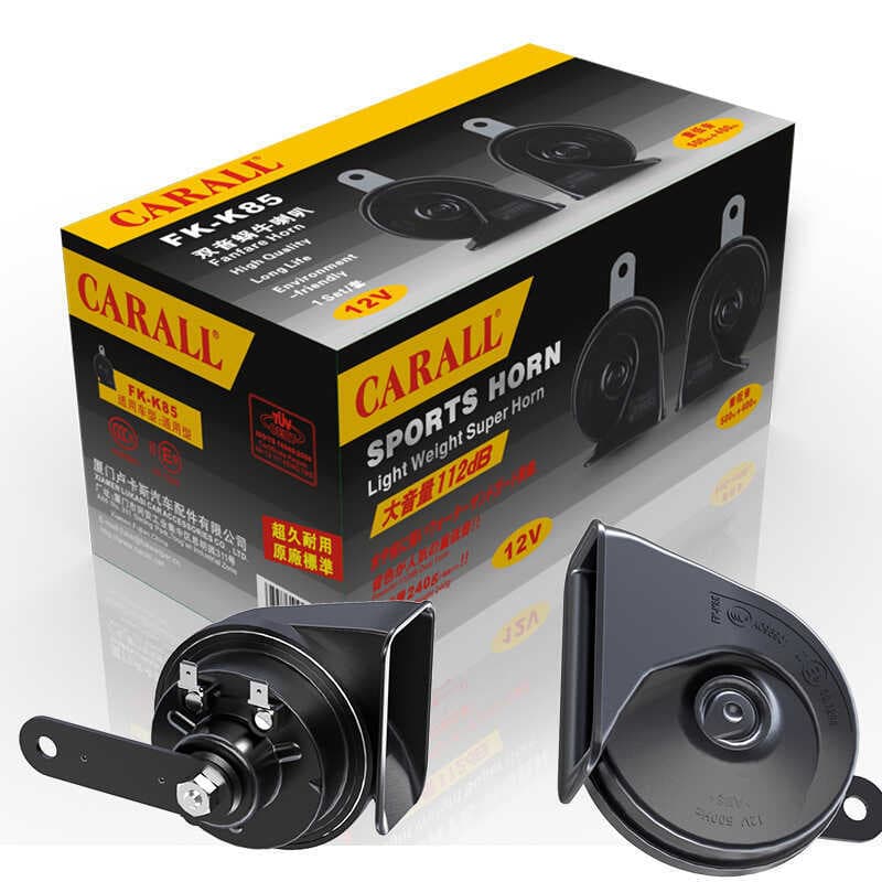 CARALL CARAL K85 Buzina de caracol para carro Buzina de apito Super alta eletrônica de graves altos à prova d'água