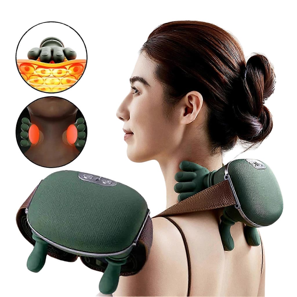 Massageador de Pescoço e Ombros Elétrico Ativador de Calor Alívio Dor