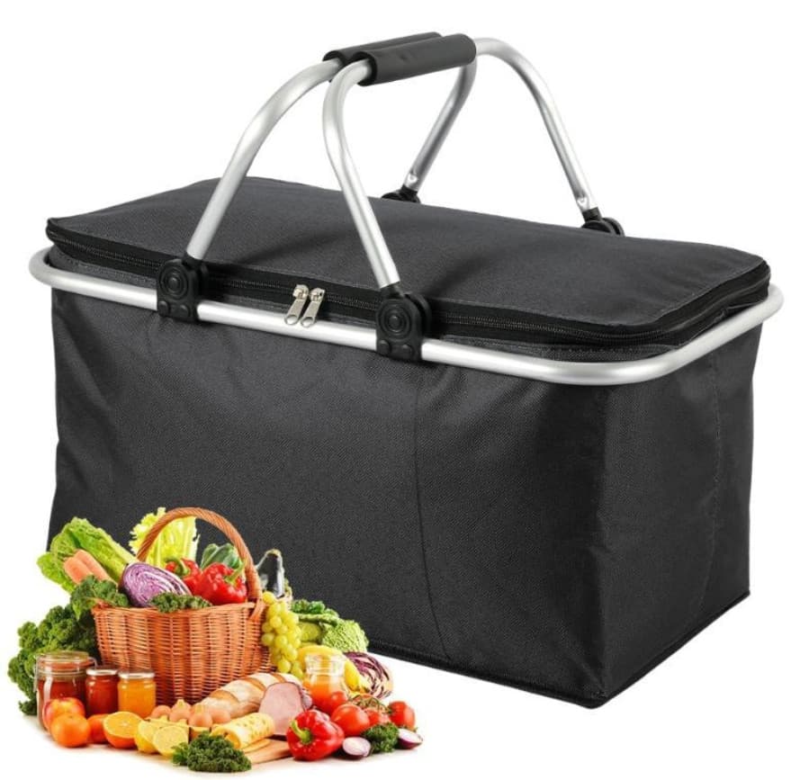 Cesta Térmica Bolsa Grande Dobrável Cooler Praia Lanche