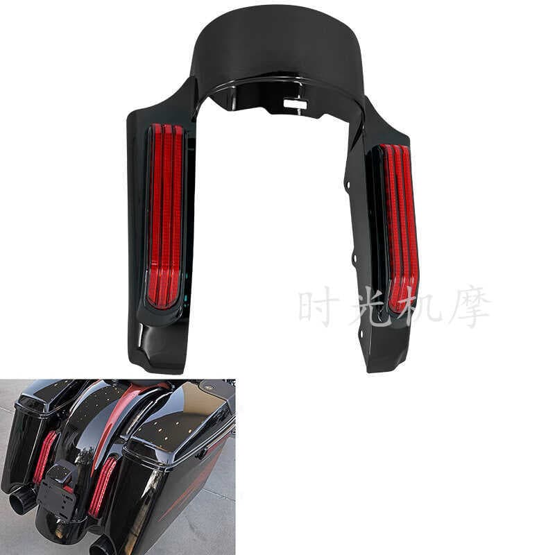 Motocicleta Harley planador Road King CVO modificado 2008-2023 LED traseiro paralama luz traseira paralama luz