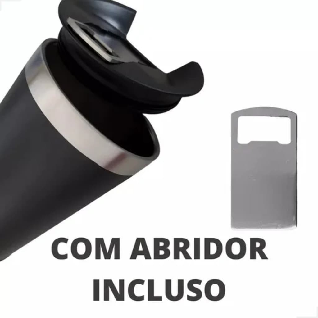 Tampa com Abridor para Copo Térmico 473ml – Personalizada