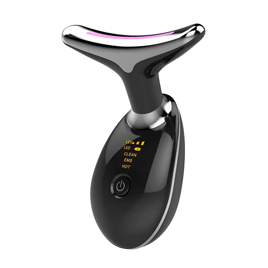 Massageador Facial Elétrico Pescoço Face Firmeza USB Cor:Preto