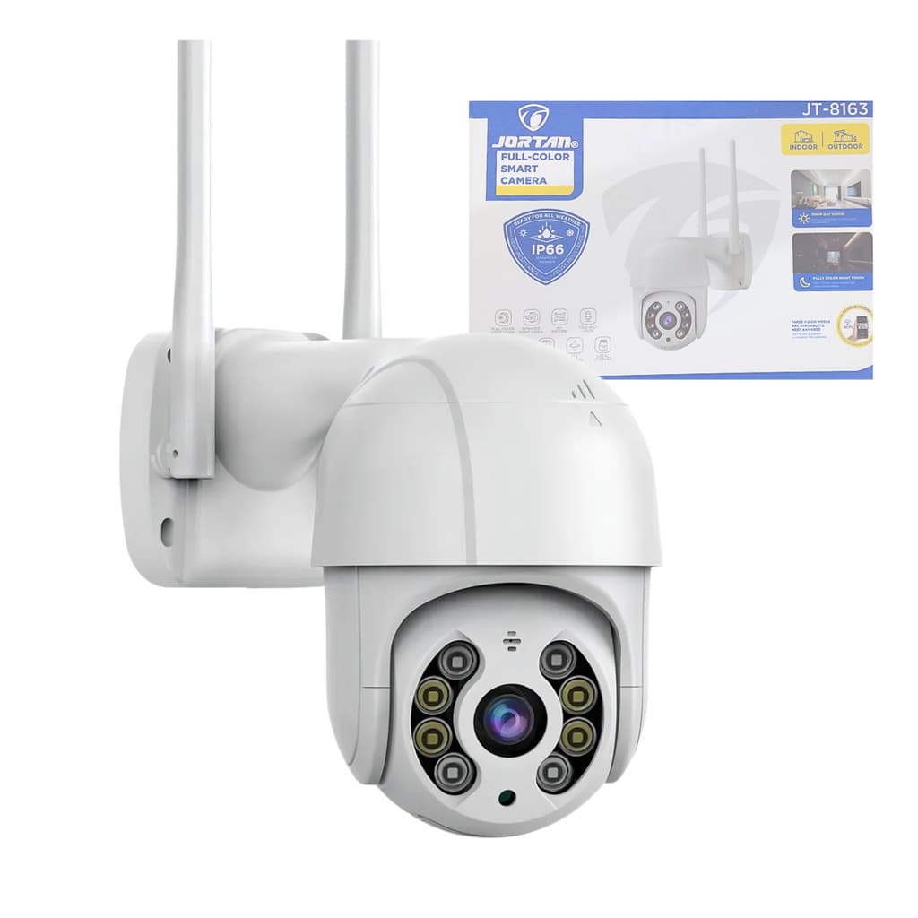 Câmera IP Externa Prova D'água Full HD 1080p | 360° Wi-Fi PTZ | Auto Tracking | Visão Noturna Bivolt