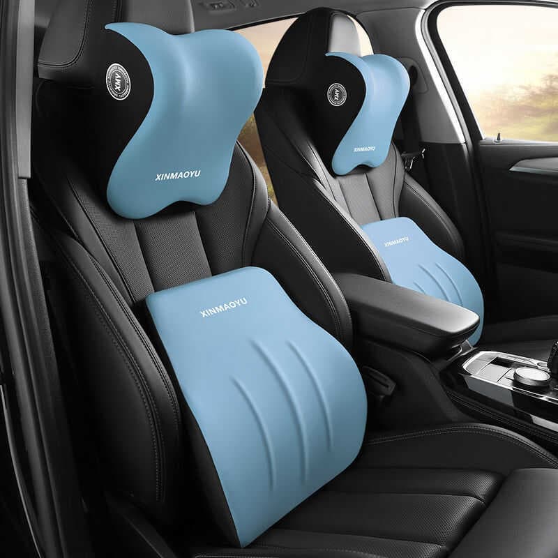 Engrossado encosto de cabeça do carro apoio lombar travesseiro de apoio lombar do carro almofada de encosto aumentado co