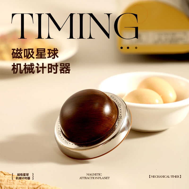 Temporizador mecânico magnético planeta de alto valor, adesivos magnéticos para geladeira, cozinha doméstica, abridor de