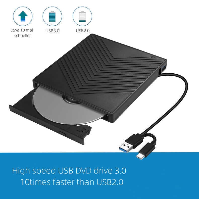 Usb usb3.0 Multi-porta cartão unidade óptica gravador de gravação unidade óptica móvel computador externo dvd gravador d