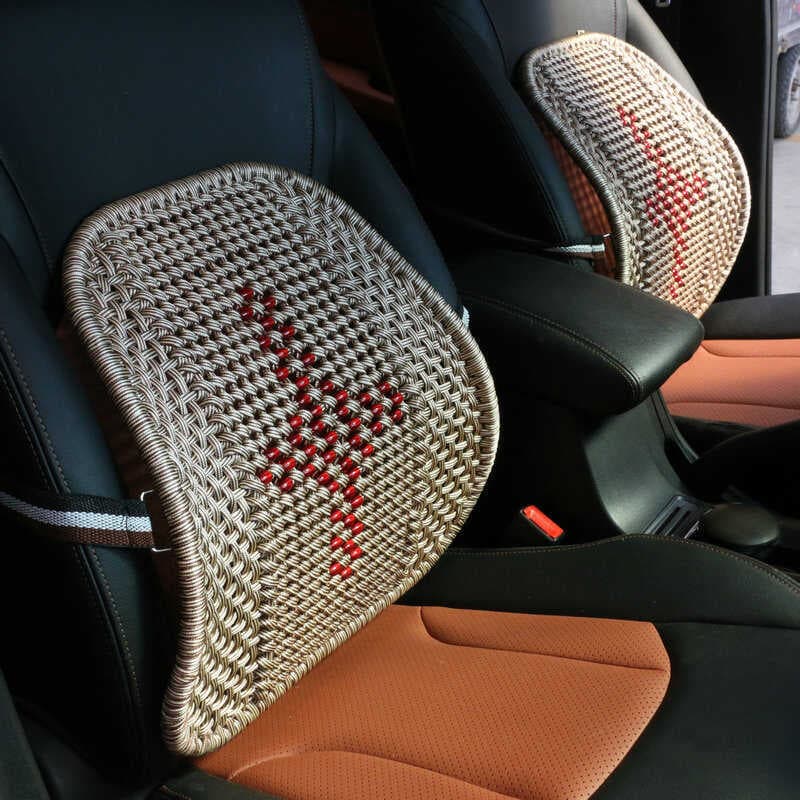 Suporte lombar de verão, tubo de aço tecido à mão, suporte lombar, almofada de assento de carro, almofada de apoio lomba