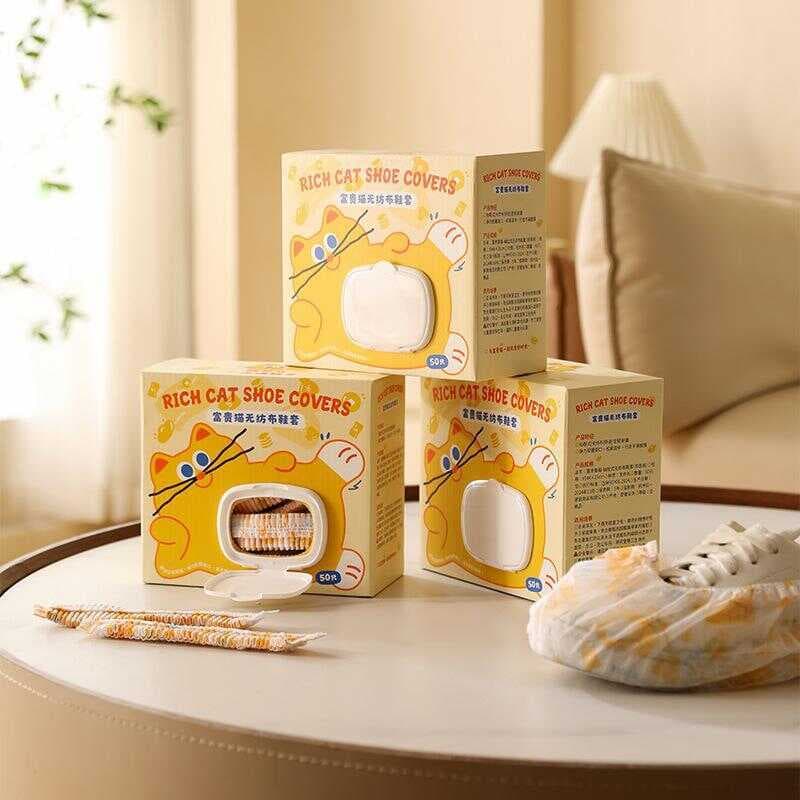Original Fugui gato sapato capa doméstica grossa resistente ao desgaste ferramenta útil tecido não tecido interior desca