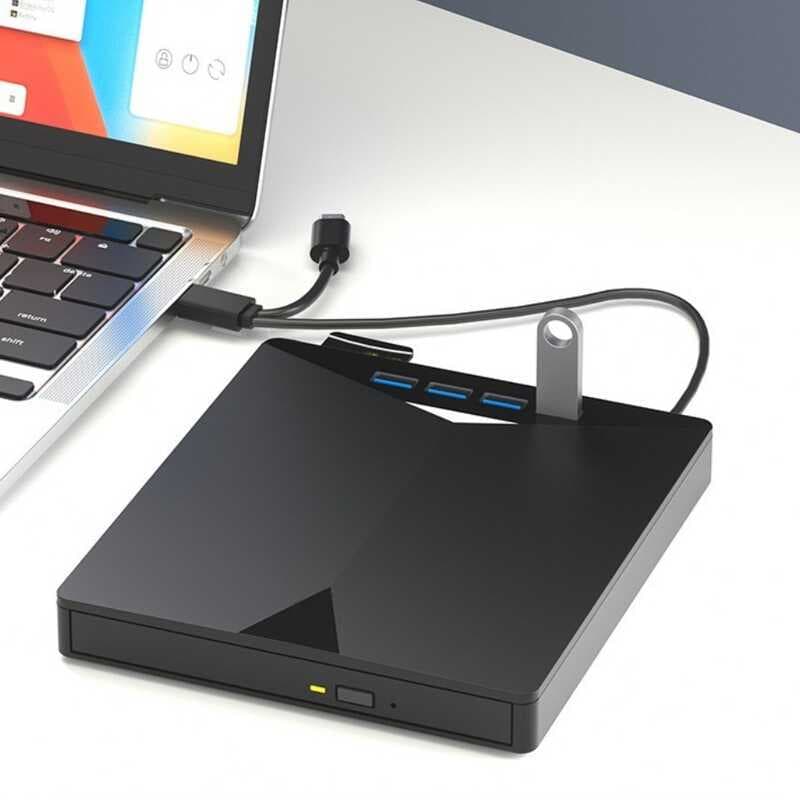 Gravador de gravação de DVD de unidade óptica externa estendida multifuncional Interface USB/TIPO 7 em 1 pode ser conect