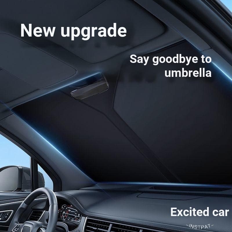 Summer Must-Have Super Sunscreen Foldable Car Sunshade Front Sunshade, Material à prova de explosão, Bloqueio abrangente Hot Summer Hot Sun, Fornece sombra fria para seu carro Adequado para todos os tipos de modelos de carro, Melhorar o conforto de conduç