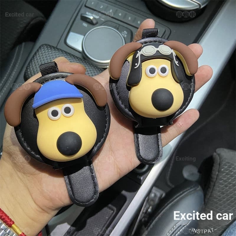Head Óculos para cães piloto de cães óculos para carros Clip Clip Cowhide Car Glasses Frame Car Card Holder Moda Simples