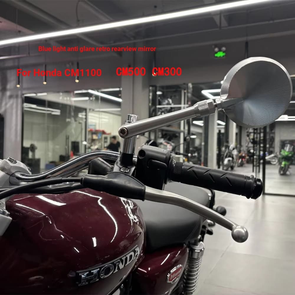 Adequado para Honda CM1100 CM500 CM300 luz azul Anti-deslumbrante Retro CNC espelho retrovisor peças de modificação