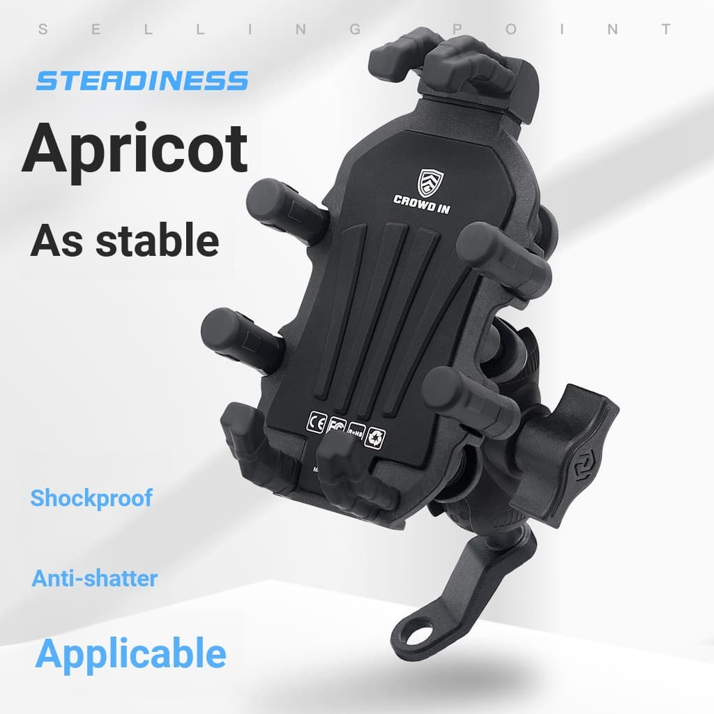 Suporte para celular com absorção de choque anti-vibração para motocicleta Suporte para celular para veículo elétrico Su