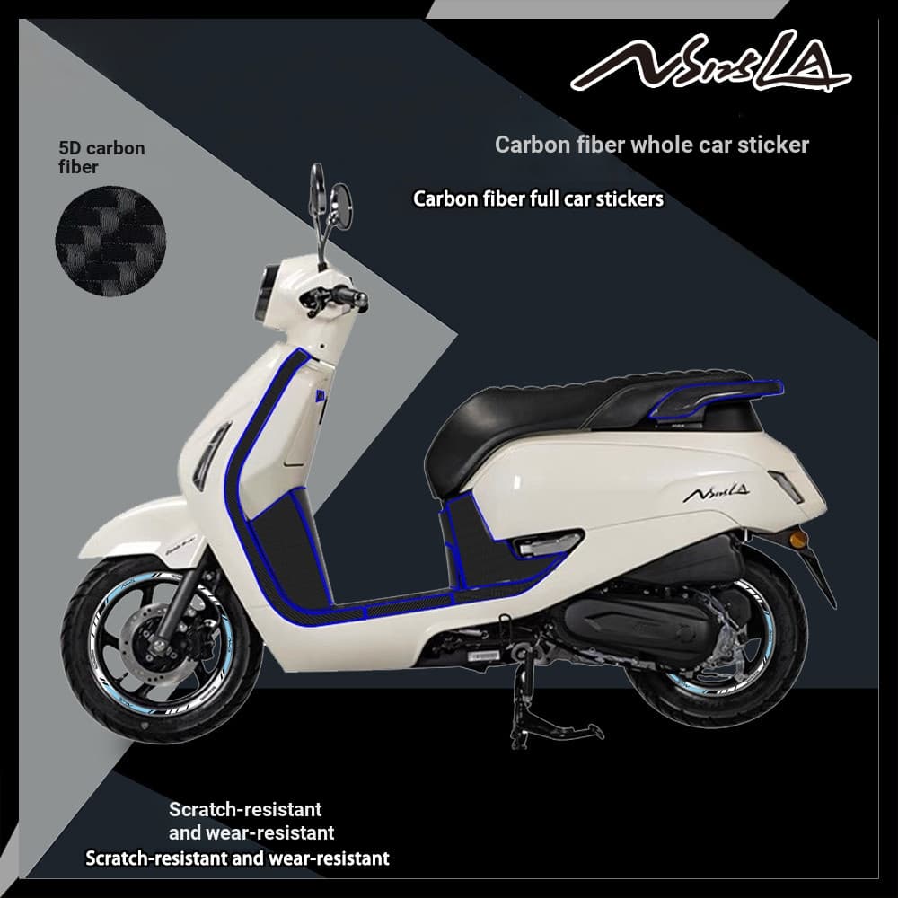 Adequado para novo Dazhou Honda NS125LA modificado fibra de carbono adesivo de carro completo modificado protetor de cor