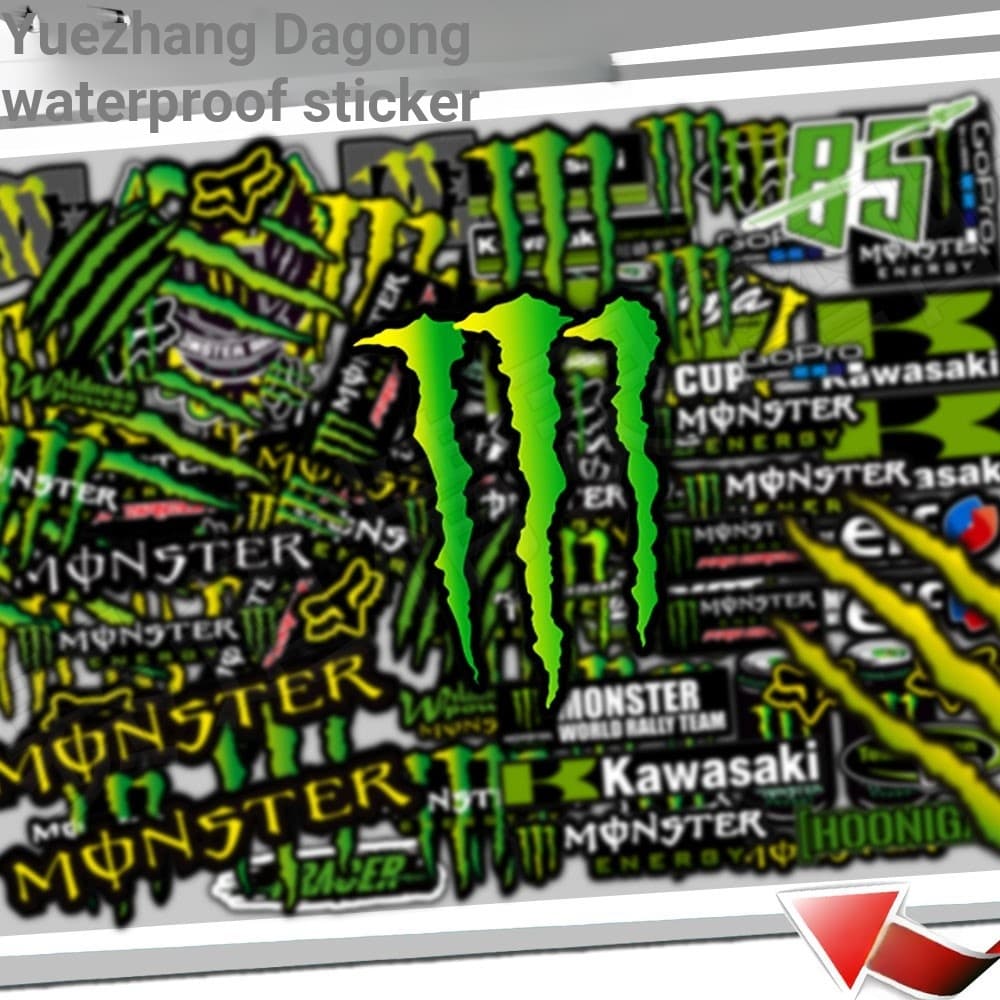 Motocicleta fantasma garra adesivo modificado corpo garra marca decalque à prova dwaterproof água adequado para Kawasaki