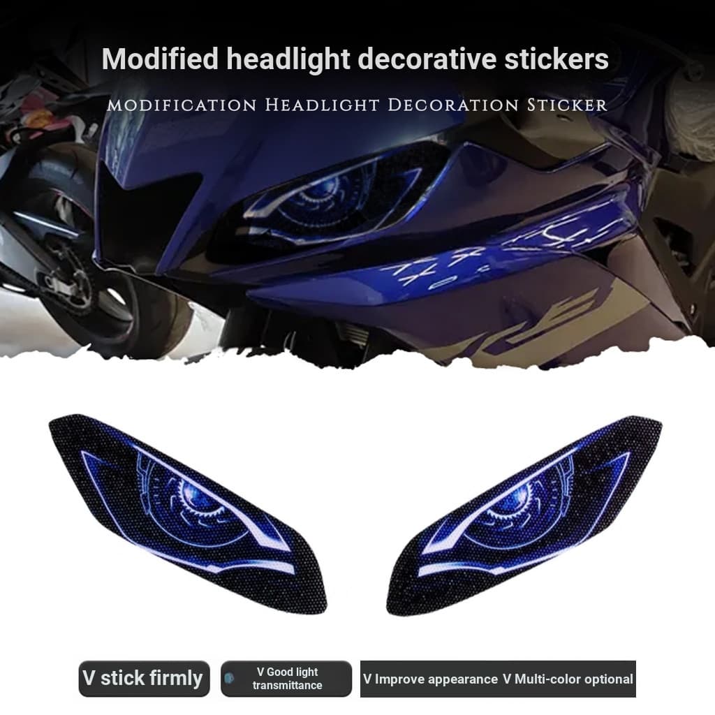 Adequado para Yamaha YZF R3 19-23 modificado farol adesivo decorativo filme criativo