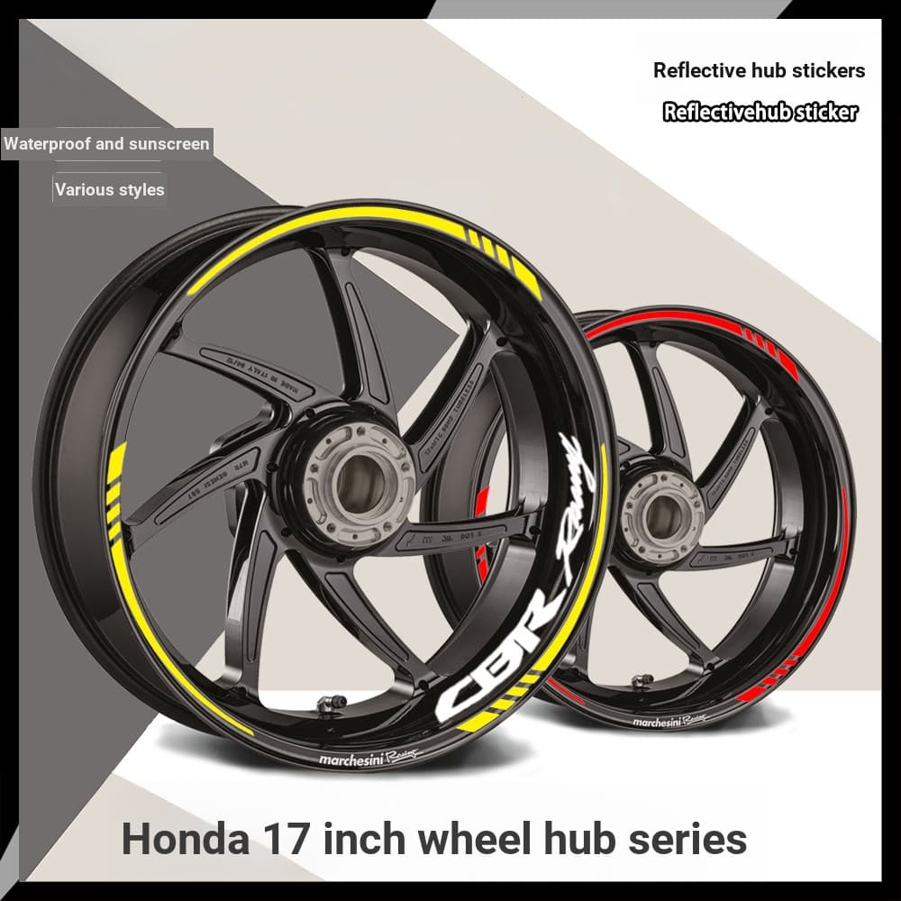 Adequado para Honda CBR400 500 650R CB190R adesivo de roda modificado aro de roda adesivo de aro de aço decoração à prov