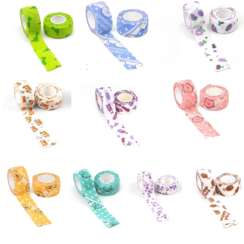 4everU 2,5 cm Atadura Esportiva Autoadesivo Cor Elástico Esporte Proteção Tornozelo