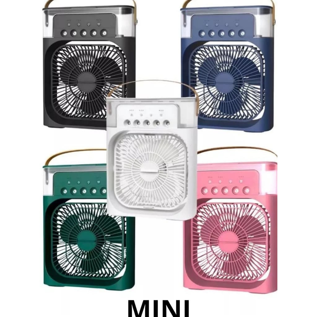 Mini Ventilador Ar Condicionado Climatizador Umidificador Portátil USB Led Quarto Sala Escritório