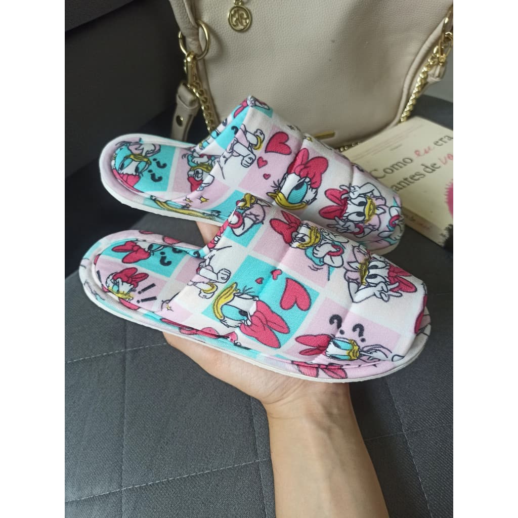 Pantufa de Quarto Acolchoada Estampada Chinelo Confortável e Quentinho