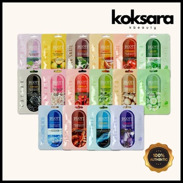 Máscara De Ampola real jigott 16 Tipos 1ea 27g Folha De Coreana Desconto Perto Da Data De Validade