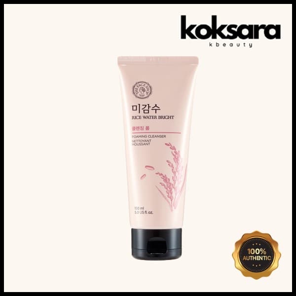 the face shop rice water bright facial foaming cleanser 150ml