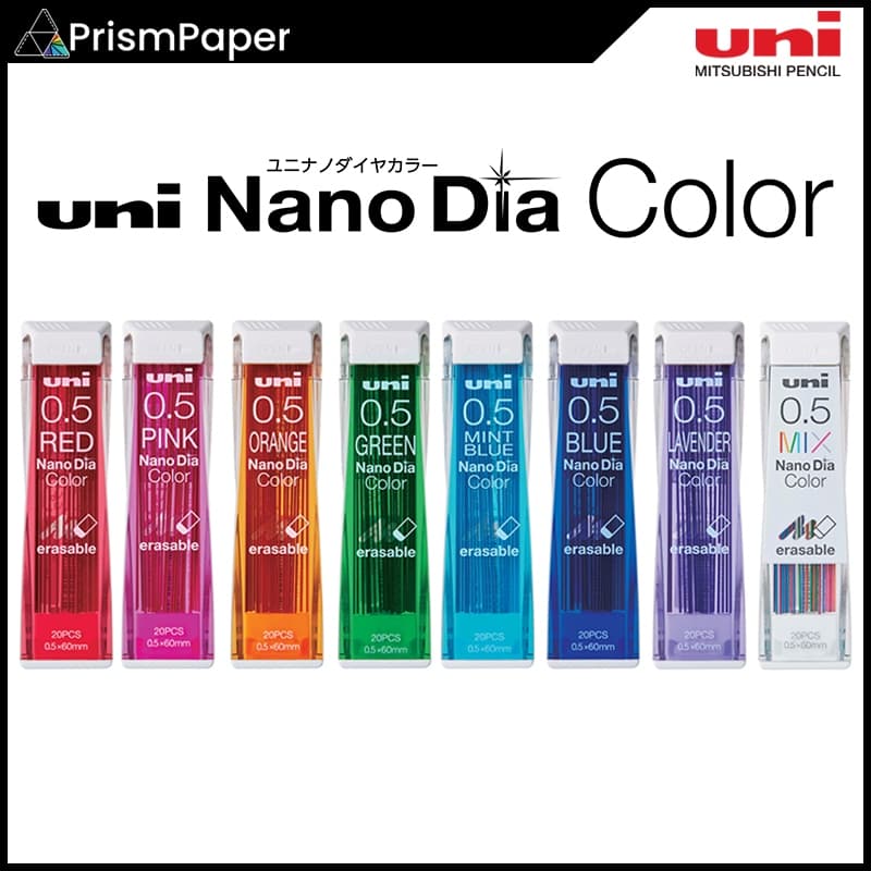 Uni Lápis Mecânico Chumbo Nano Dia Cor 0.5mm Diamond Color Core