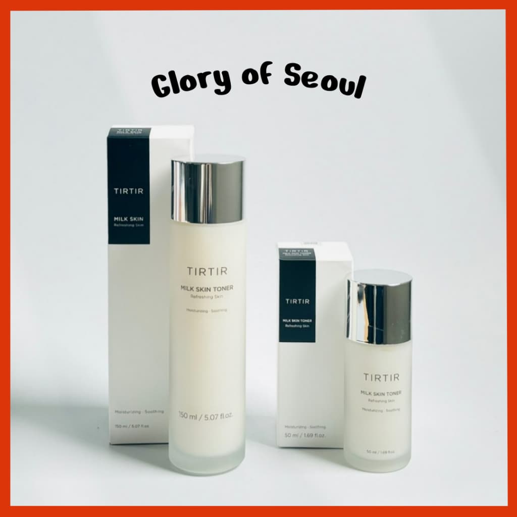 TIRTIR Tônico Milk Skin, 150ml / 50ml | Hidratação Profunda, Brilho Instantâneo, 2% Niacinamida, Camomila, Extrato De Farelo De Arroz, Ceramida, Pantenol