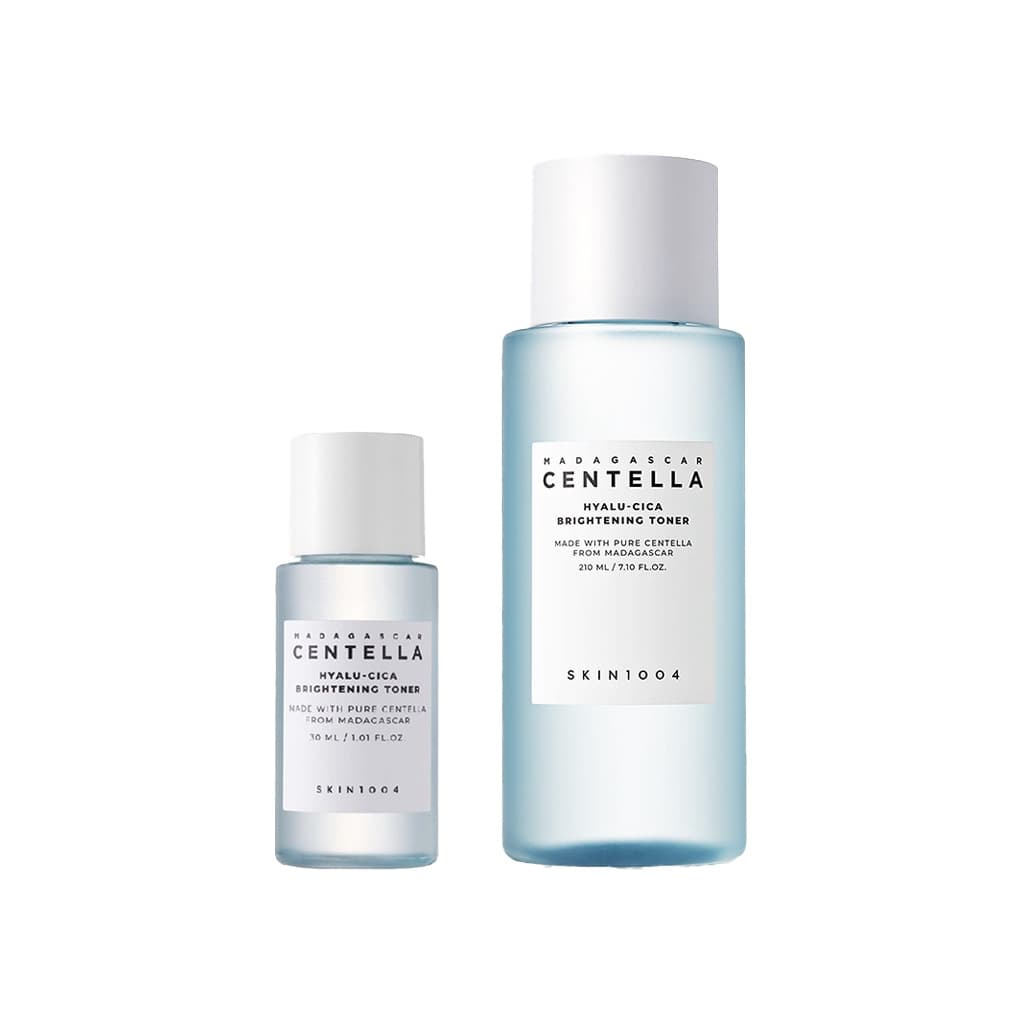 skin1004 madagascar cica hyalu cica brightening toner 30ml, 210ml