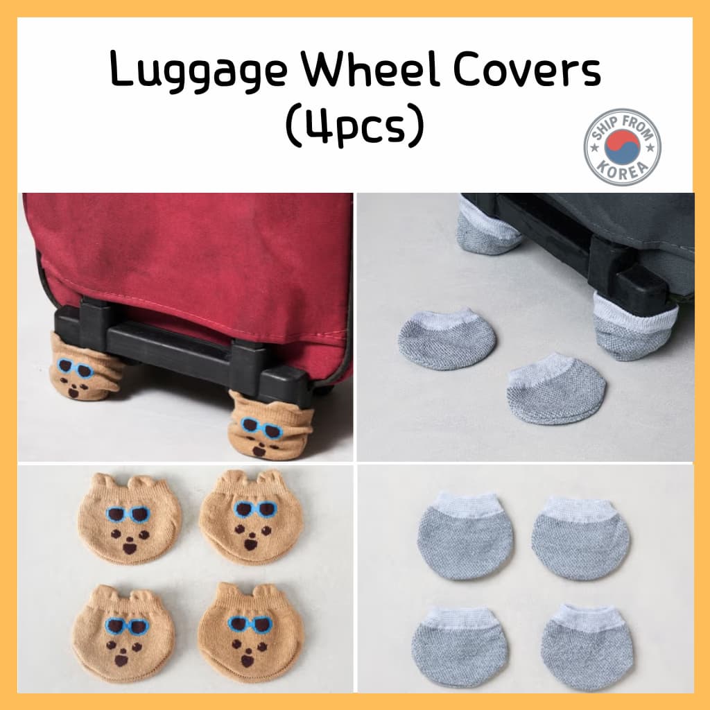 Capa Elástica Para Rodas De Bagagem , 4 Unidades , De Pano , Portátil , Reduz O Ruído , Resistente Ao Desgaste , Mala De
