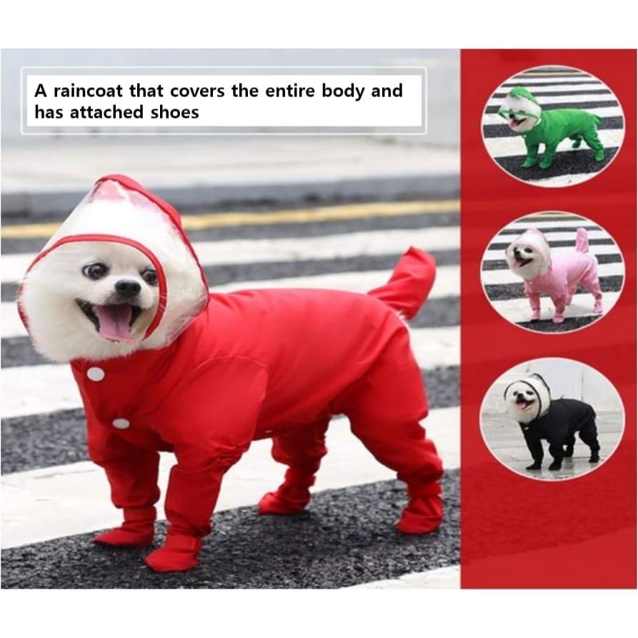 Capa De Chuva Para Cachorro Coreano Multifuncional Pequena , Média E Grande